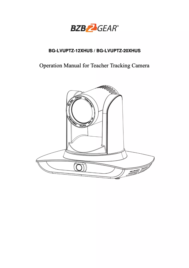 Page 1 de la notice Manuel utilisateur BZBGear BG-LVUPTZ-12XHUS