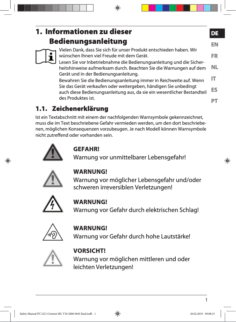 Image de la première page du manuel de l'appareil Erazer X87047