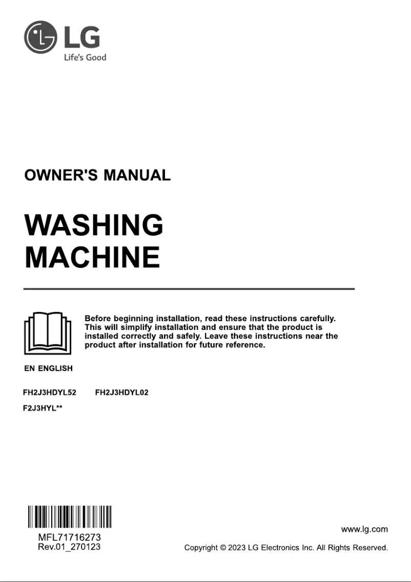 Image de la première page du manuel de l'appareil FH2J3HDYL02