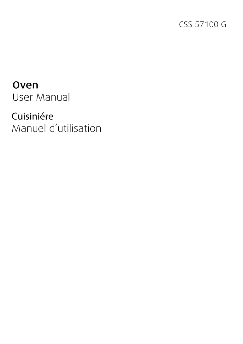 Page 1 de la notice Manuel utilisateur Beko CSS 57100 G