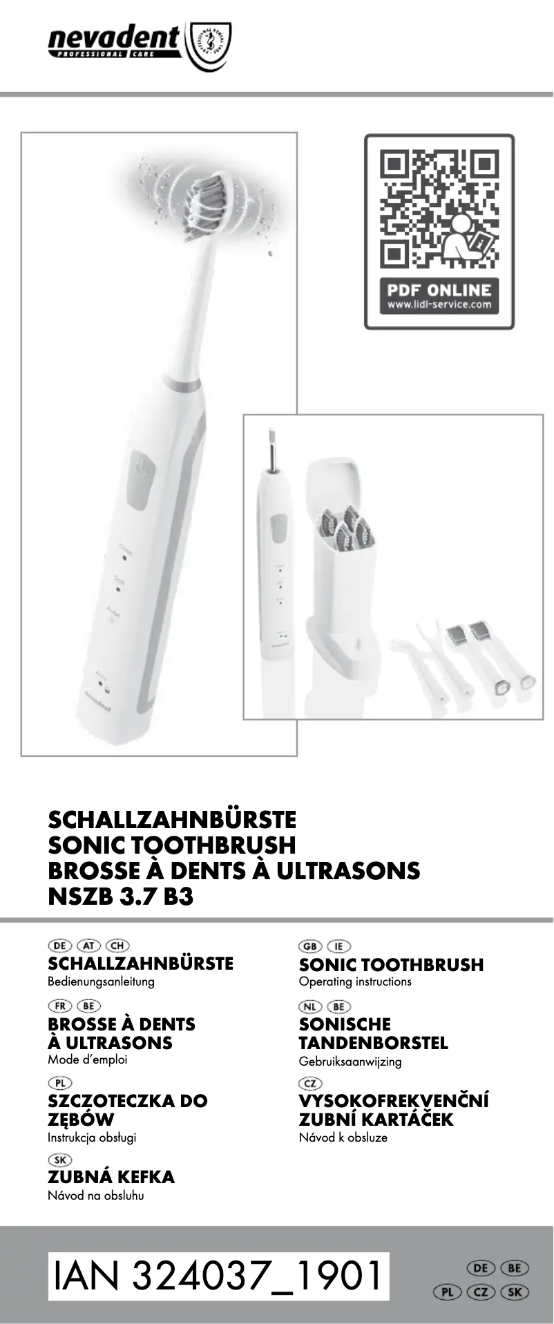 Page 1 de la notice Manuel utilisateur Nevadent NSZB 3.7 B3