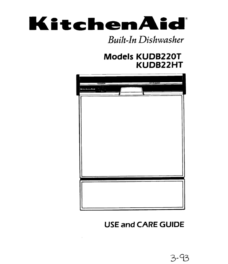 Page 1 de la notice Manuel utilisateur KitchenAid KUDB220T5