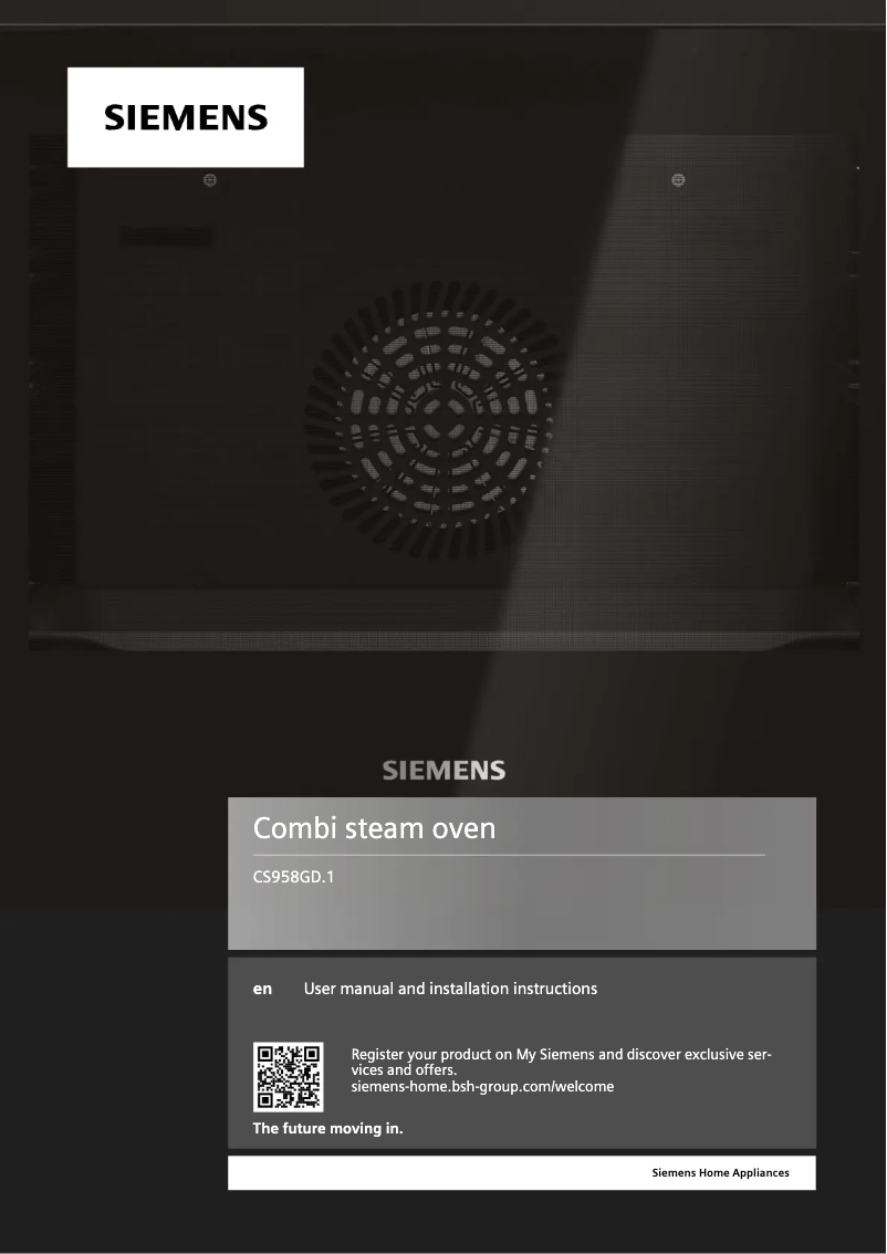 Page n°1 - Guide d'installation Siemens CS958GDD1