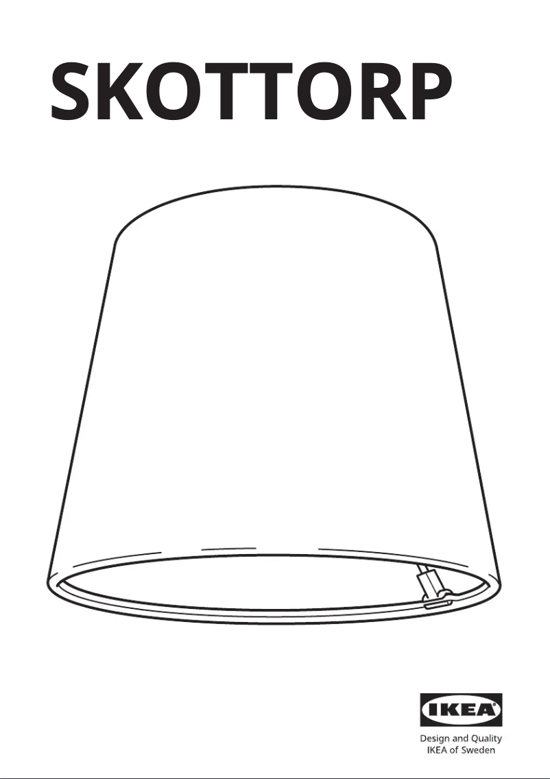 Page 1 de la notice Manuel utilisateur Ikea SKOTTORP 205.095.54