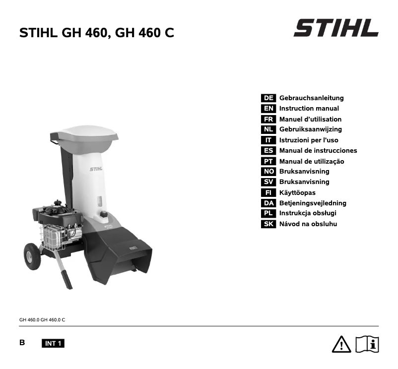 Page 1 de la notice Manuel utilisateur Stihl GH 460 C