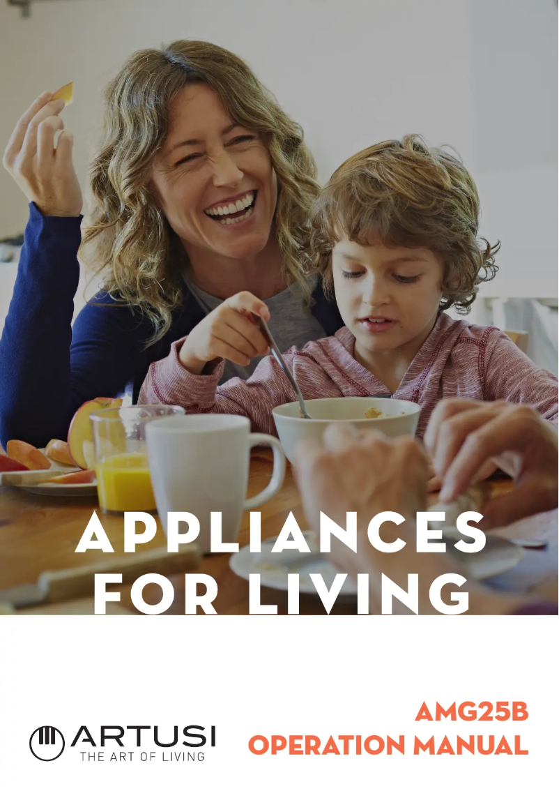 Page 1 de la notice Manuel utilisateur Artusi AMG25B