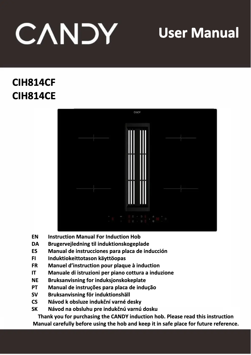 Image de la première page du manuel de l'appareil CIH8I4CF