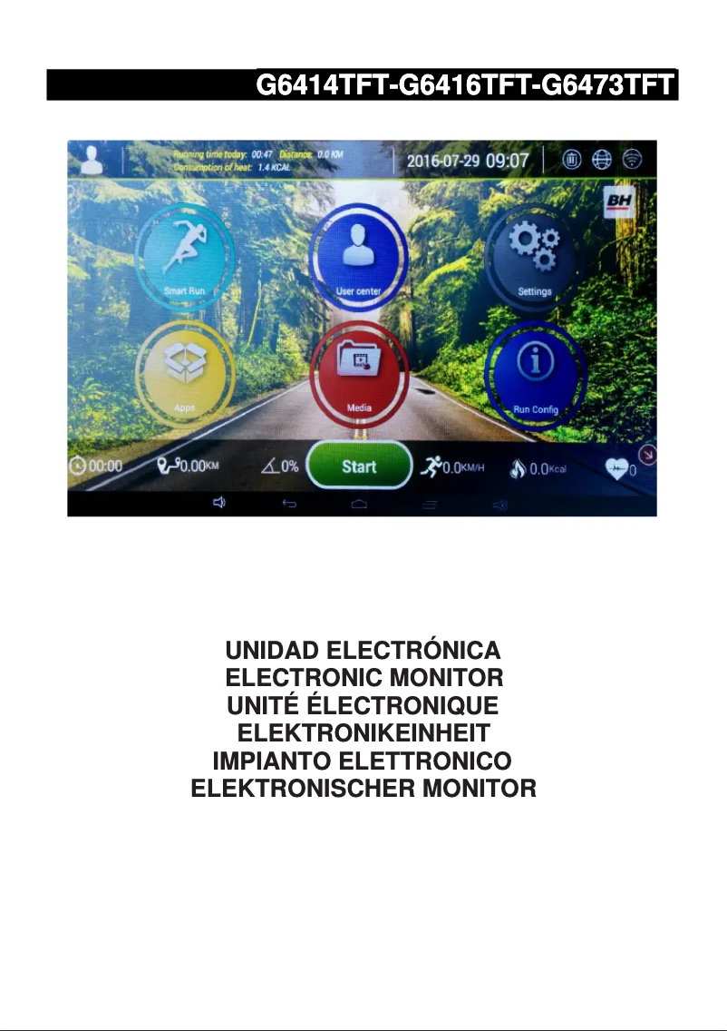 Page n°1 - Manuel utilisateur BH Fitness F1 TFT