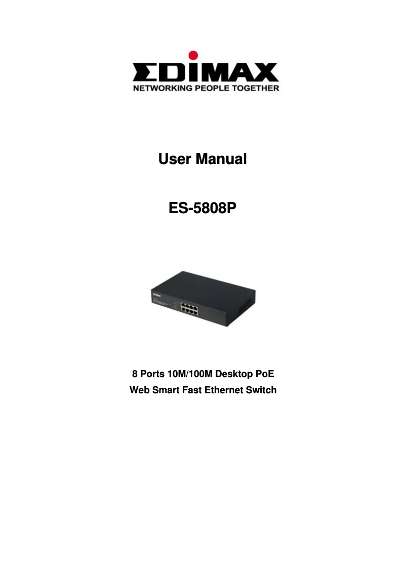 Image de la première page du manuel de l'appareil ES-5808P