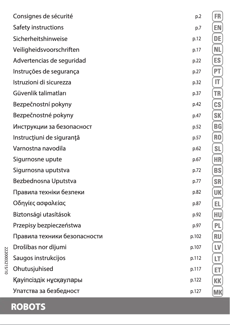 Page n°1 - Instructions de sécurité Rowenta X-Plorer Serie 80 RR7747
