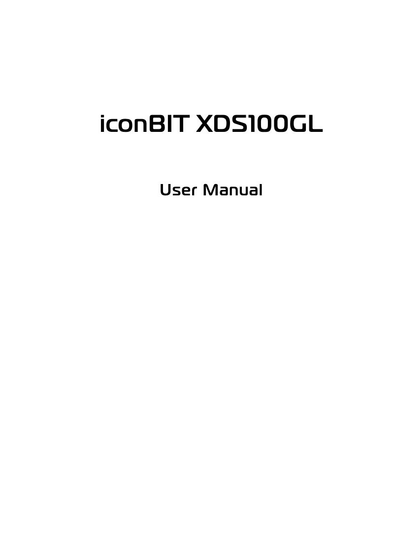 Page 1 de la notice Manuel utilisateur iconBIT XDS100GL