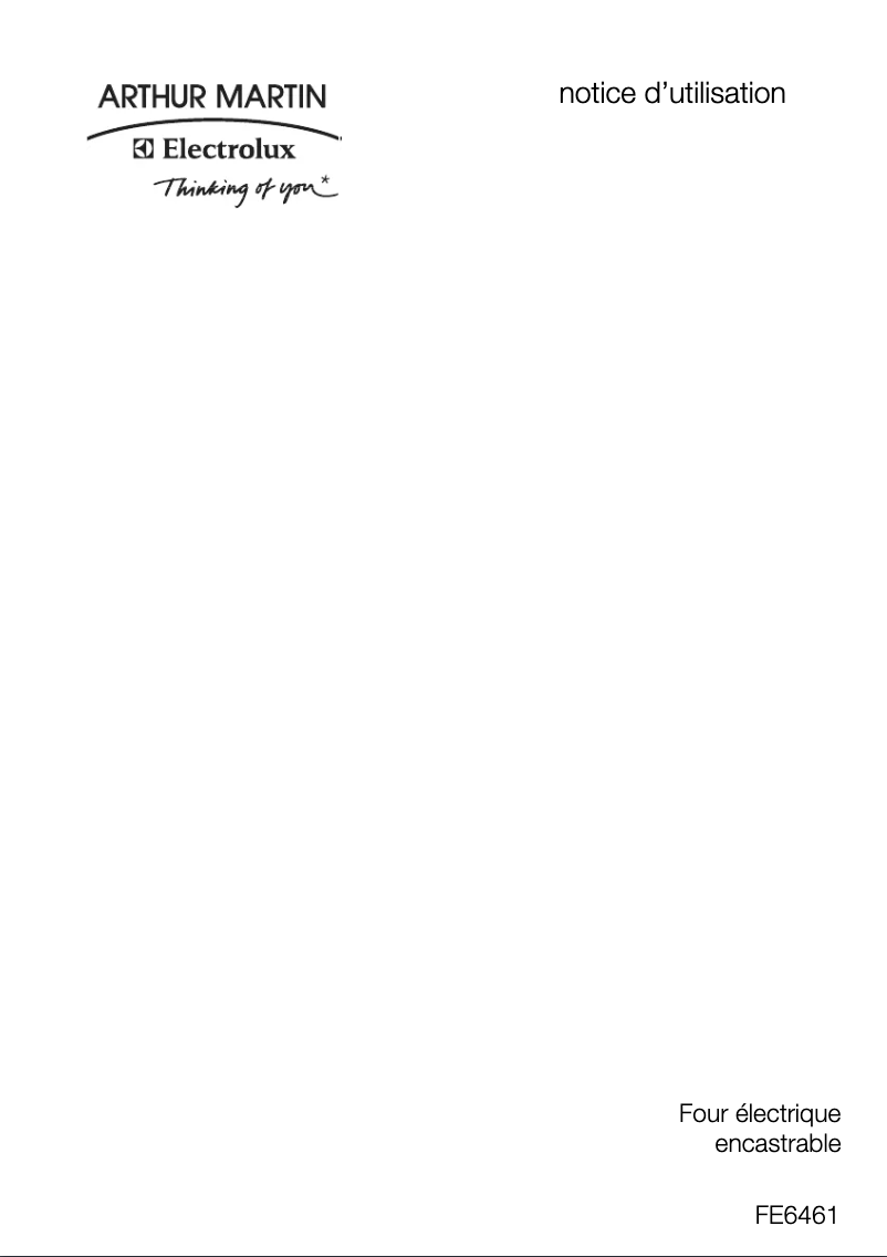 Página 1 del manual Manual de usuario Arthur Martin-Electrolux FE 6461 NG