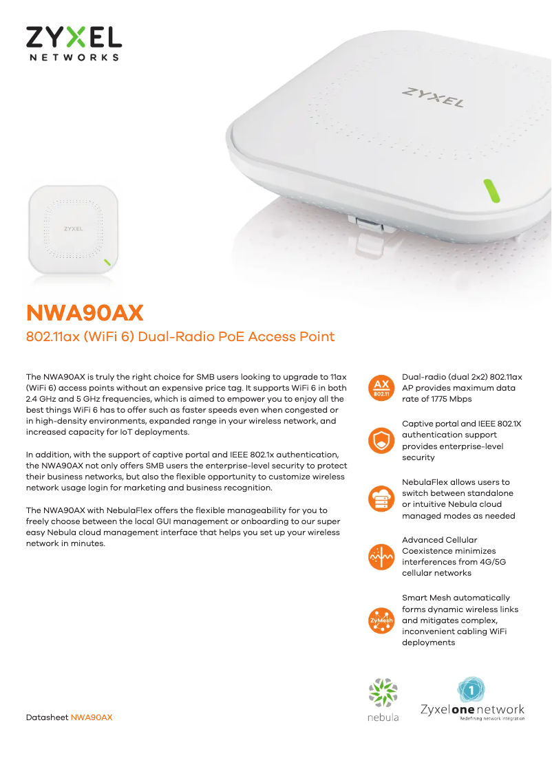 Image de la première page du manuel de l'appareil NWA90AX