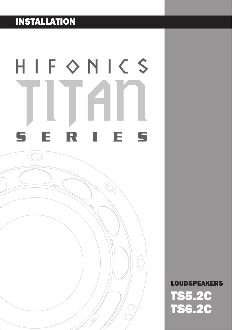 Page 1 de la notice Manuel utilisateur Hifonics Titan TS5.2C