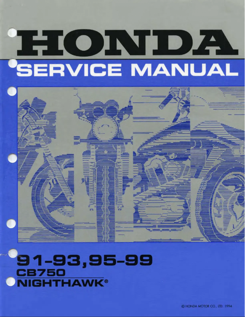 Page 1 de la notice Manuel utilisateur Honda Nighthawk CB750 (1999)