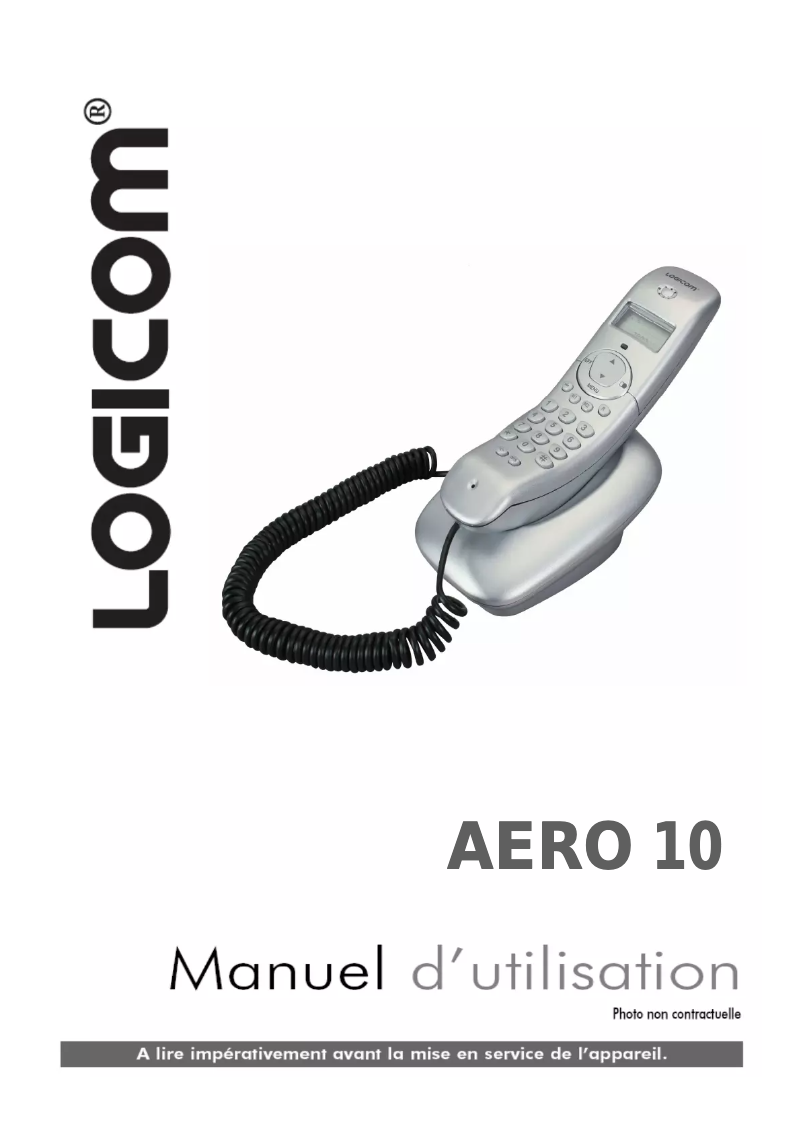 Page 1 de la notice Manuel utilisateur Logicom AERO 10