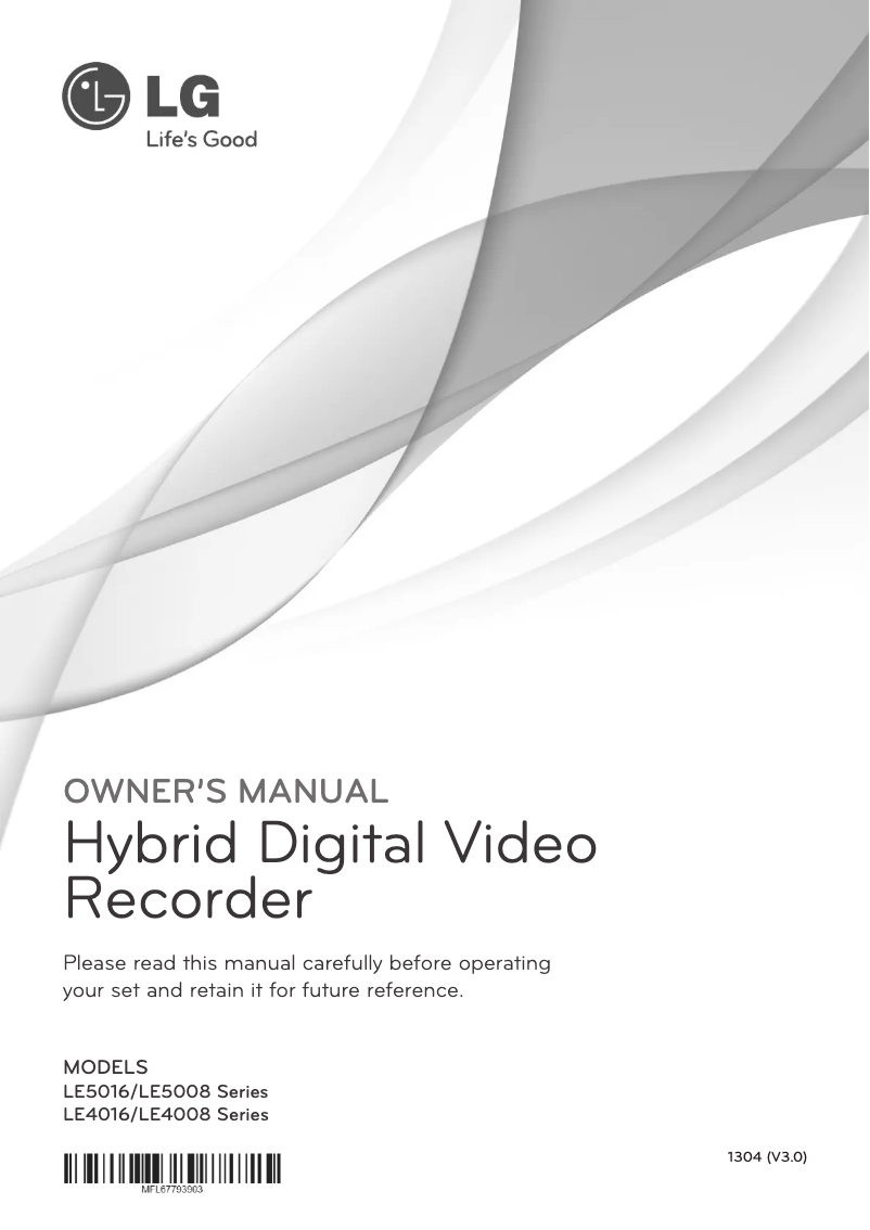 Página 1 del manual Manual de usuario LG LE4016D-NH