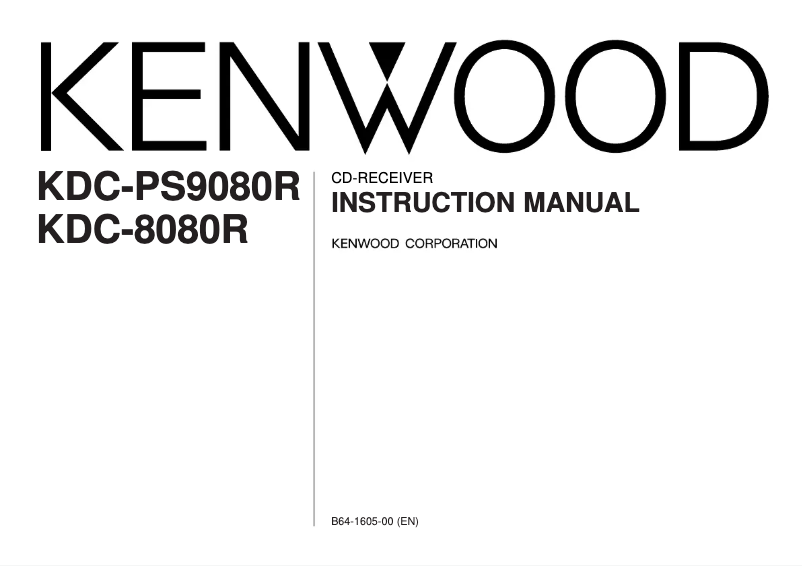 Page 1 de la notice Manuel utilisateur Kenwood KDC-PS9080R