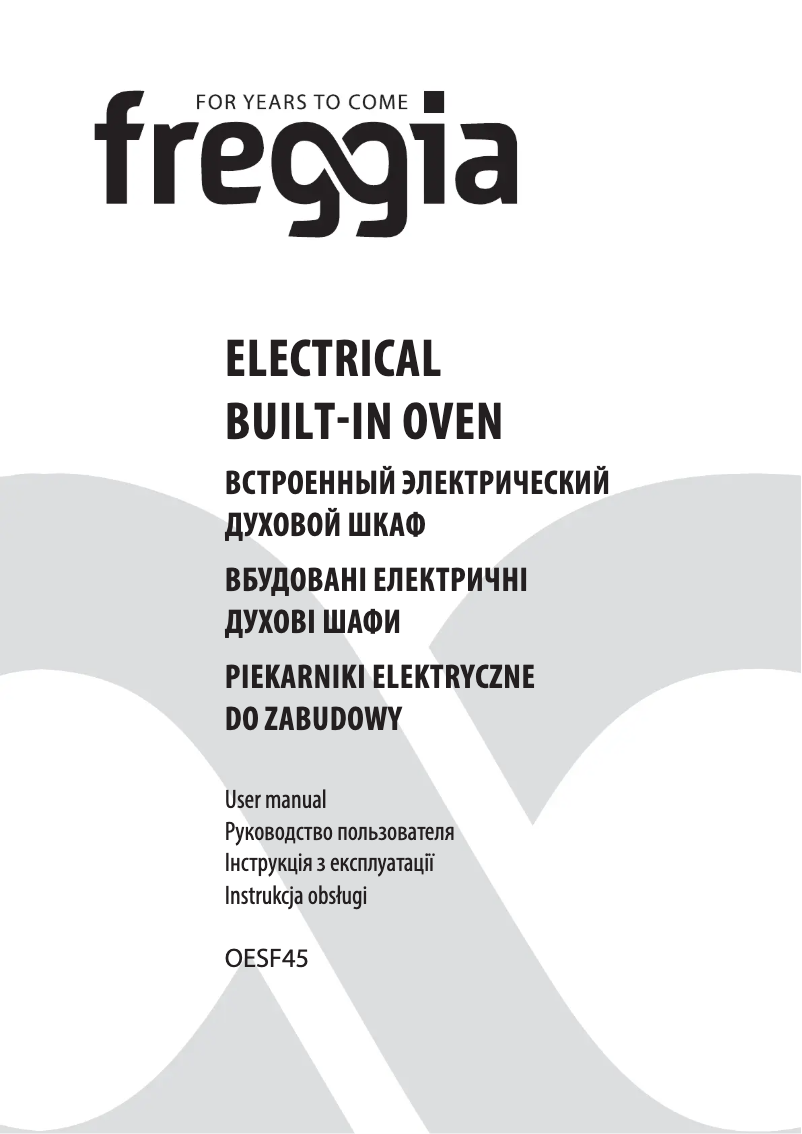 Page 1 de la notice Manuel utilisateur Freggia OESF45