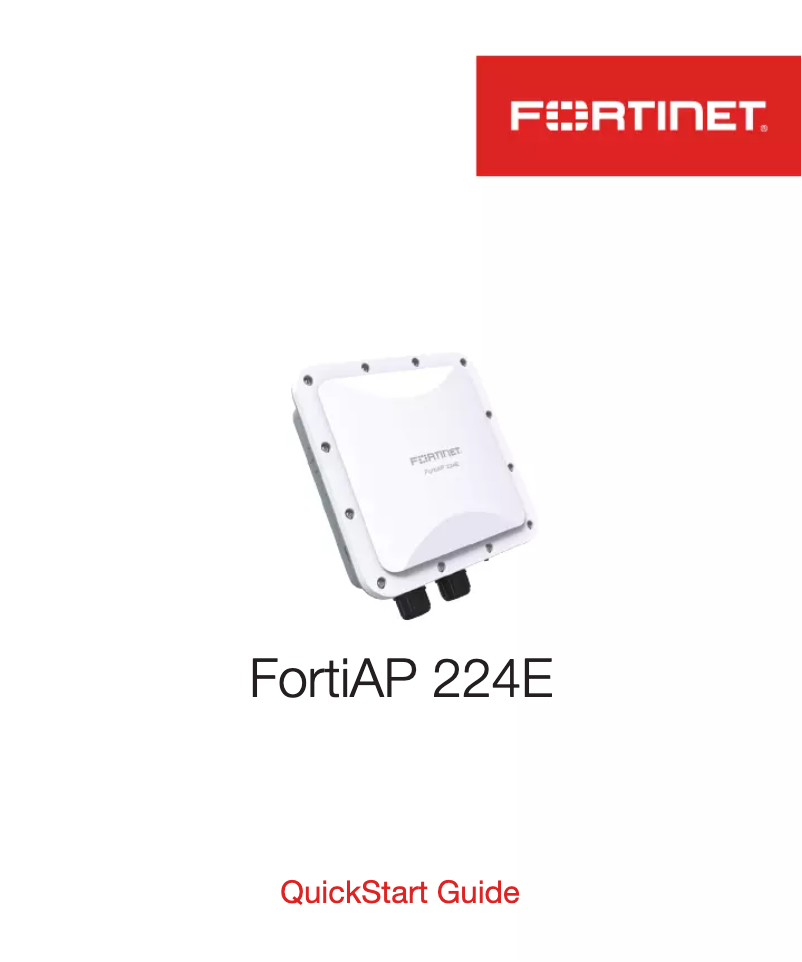 Page 1 de la notice Manuel utilisateur Fortinet FortiAP FAP-224E