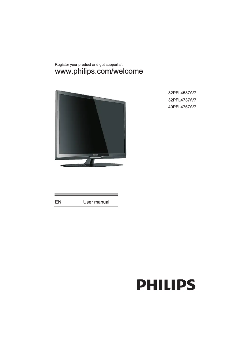 Page 1 de la notice Manuel utilisateur Philips 40PFL4757
