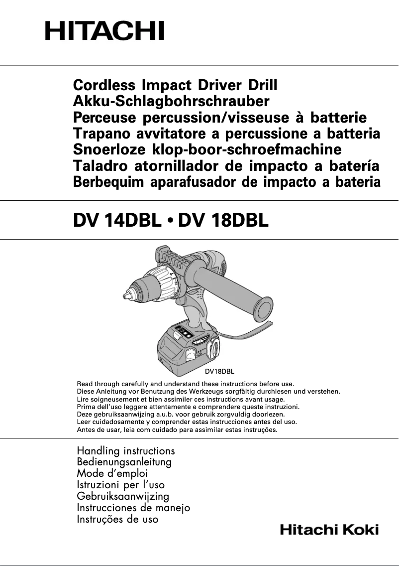 Page n°1 - Manuel utilisateur Hitachi DV 14DBL
