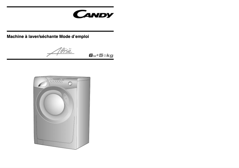 Page 1 de la notice Manuel utilisateur Candy GOW 556