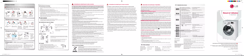 Page 1 de la notice Manuel utilisateur LG F1403YD25