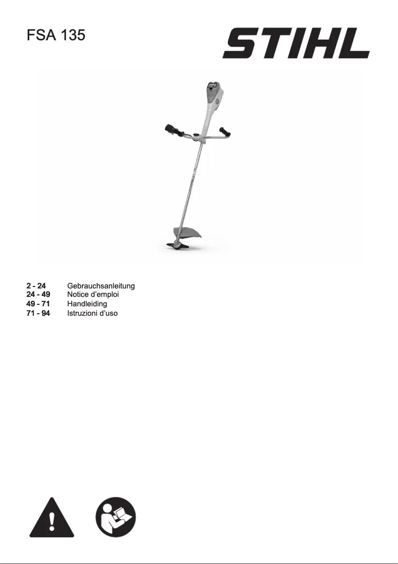 Image de la première page du manuel de l'appareil FSA 135