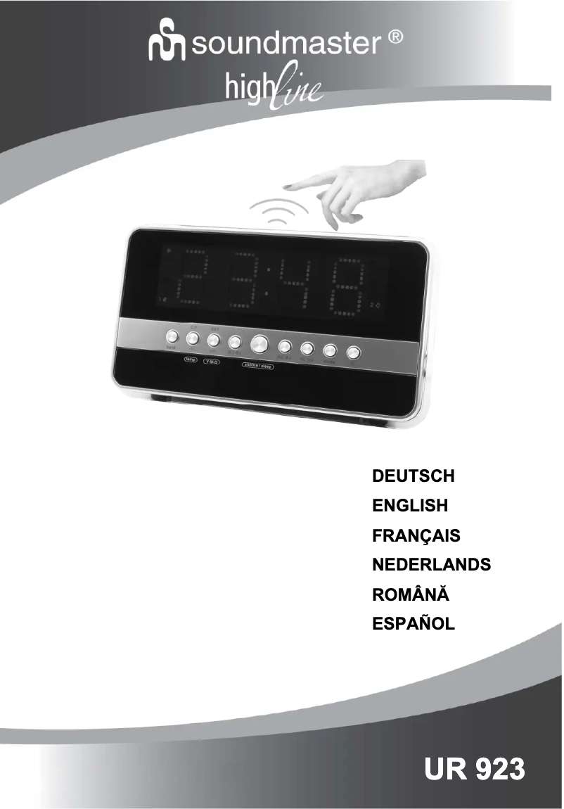 Page 1 de la notice Manuel utilisateur Soundmaster UR 923