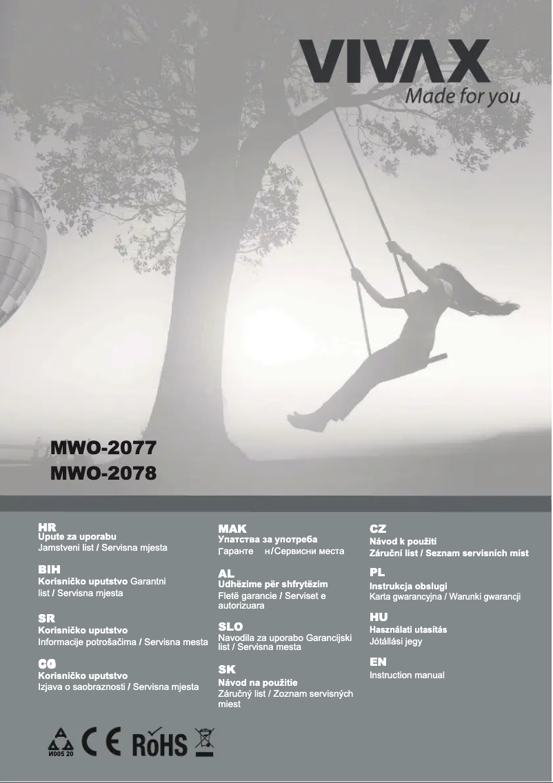 Image de la première page du manuel de l'appareil MWO-2078