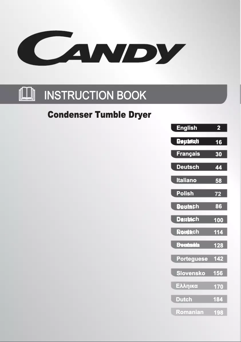 Page 1 de la notice Manuel utilisateur Candy SLC D813B-S