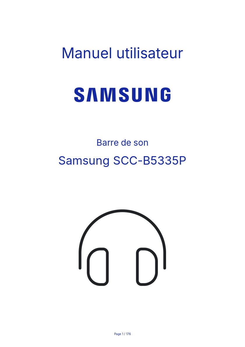 Page 1 de la notice Manuel utilisateur Samsung SCC-B5335P