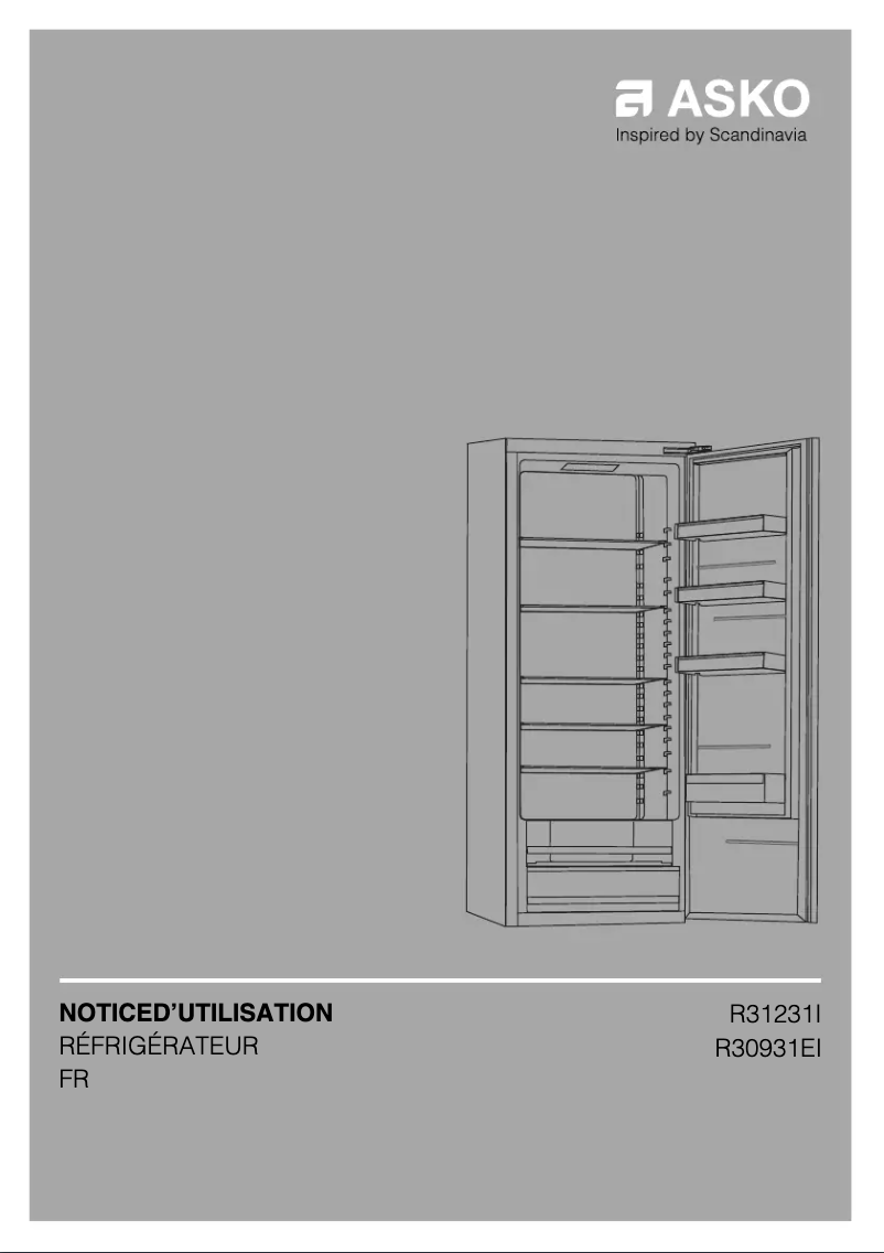 Page 1 de la notice Fiche technique Asko R30931EI