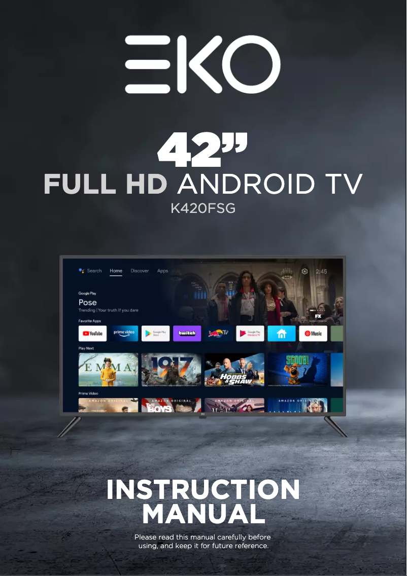 Page 1 de la notice Manuel utilisateur EKO K420FSG