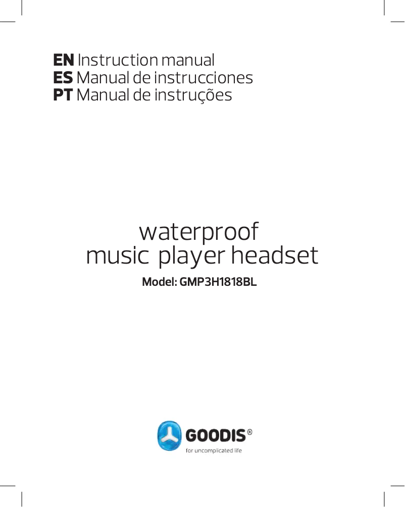 Image de la première page du manuel de l'appareil GMP3H1818BL