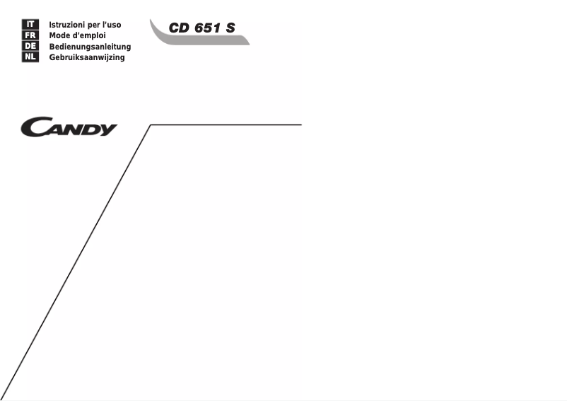 Page 1 de la notice Manuel utilisateur Candy LS CD 651S
