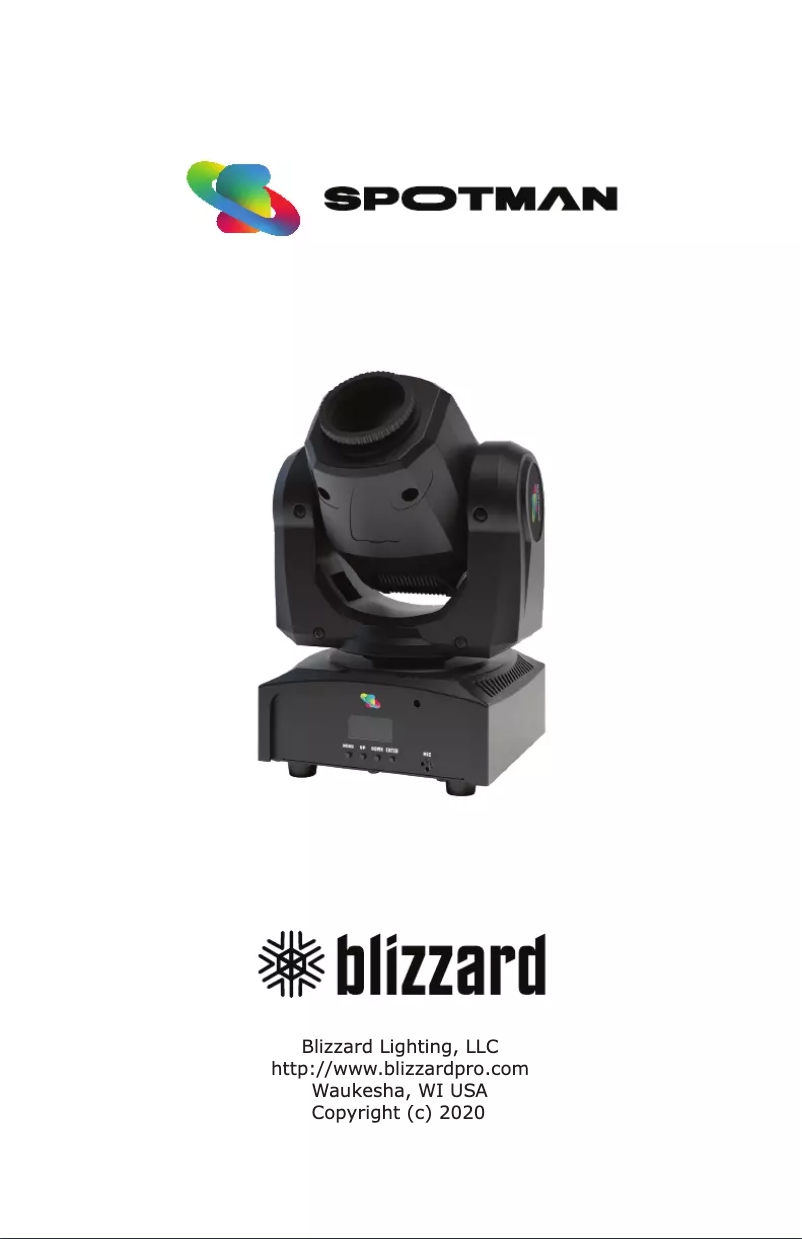 Page 1 de la notice Manuel utilisateur Blizzard Spotman