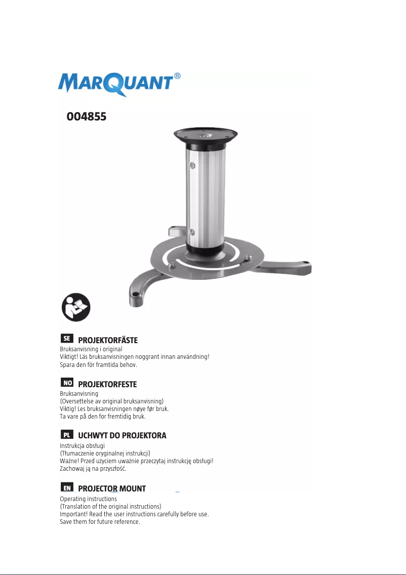 Page n°1 - Manuel utilisateur Marquant 004-855