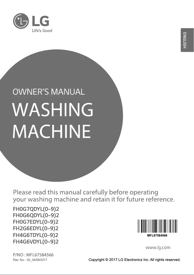 Page 1 de la notice Manuel utilisateur LG FH4G6VDYL42