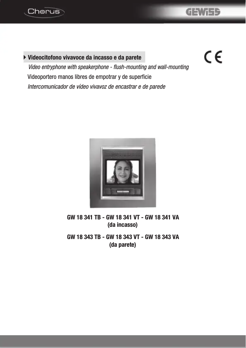 Page 1 de la notice Manuel utilisateur Gewiss GW18343VT