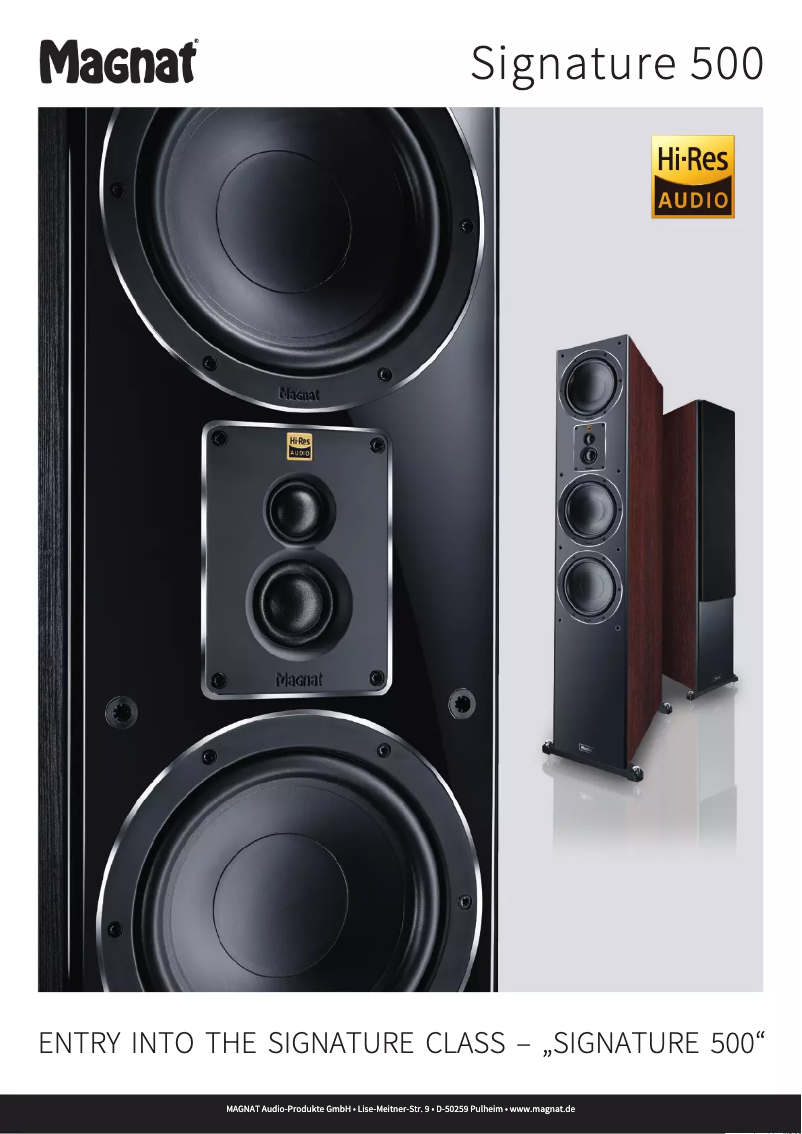 Page 1 de la notice Fiche technique Magnat Signature 503