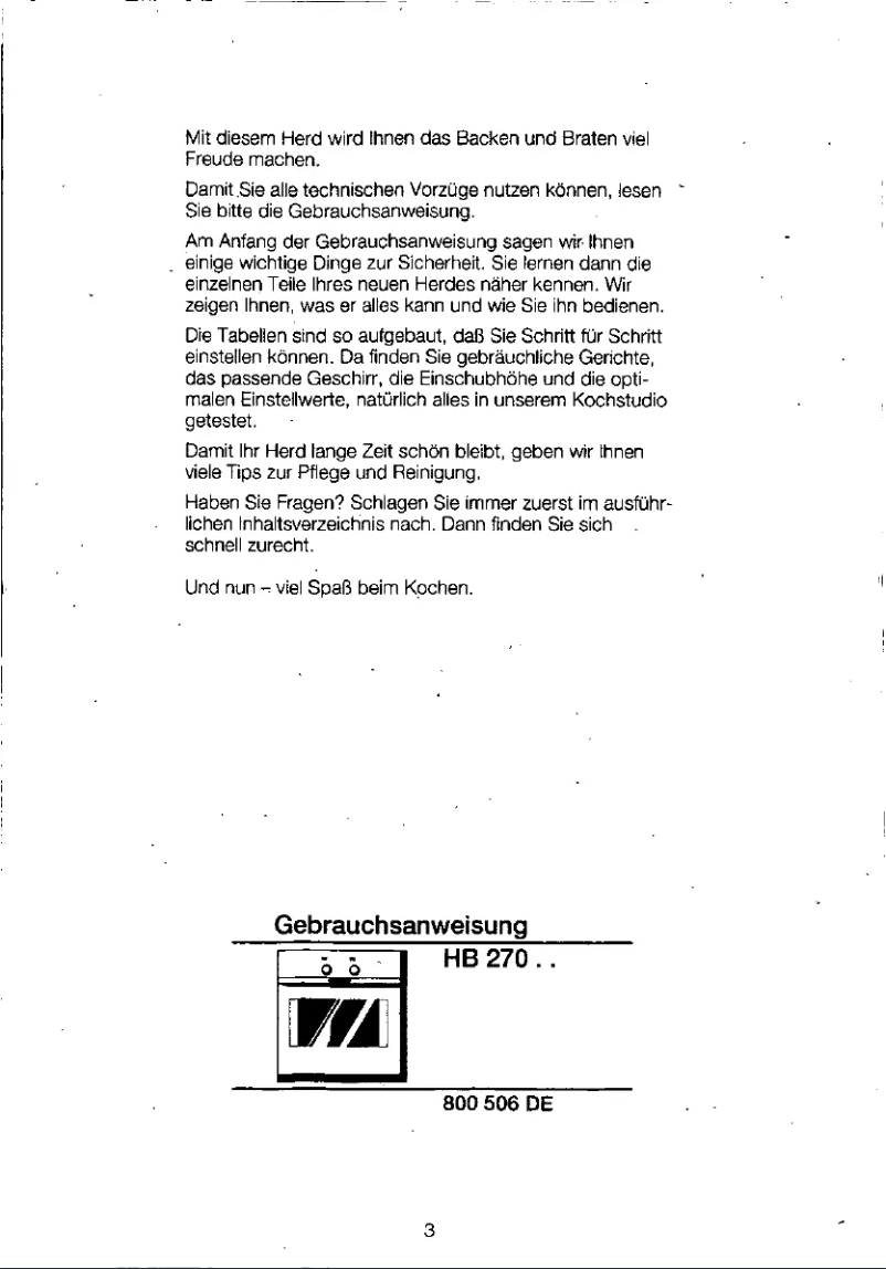 Page 1 de la notice Manuel utilisateur Siemens HB27020