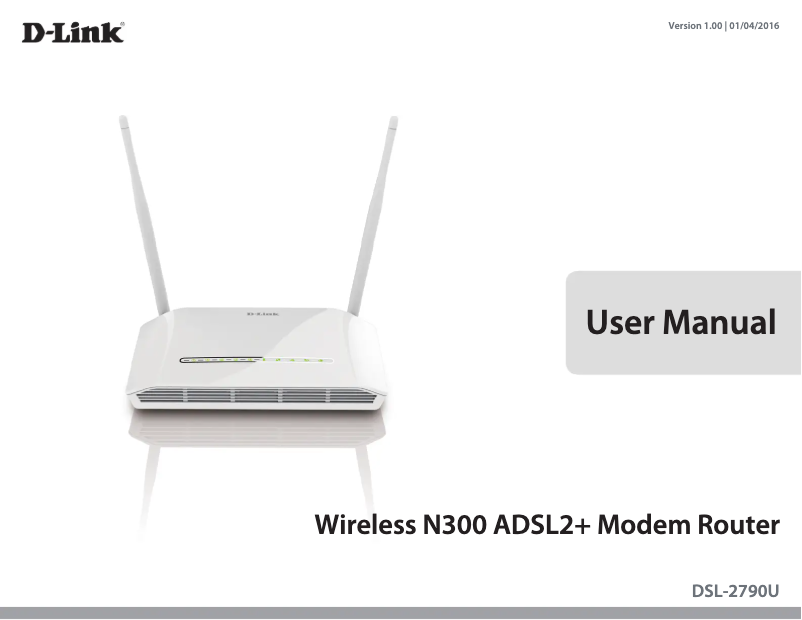 Page 1 de la notice Manuel utilisateur D-Link DSL-2790U