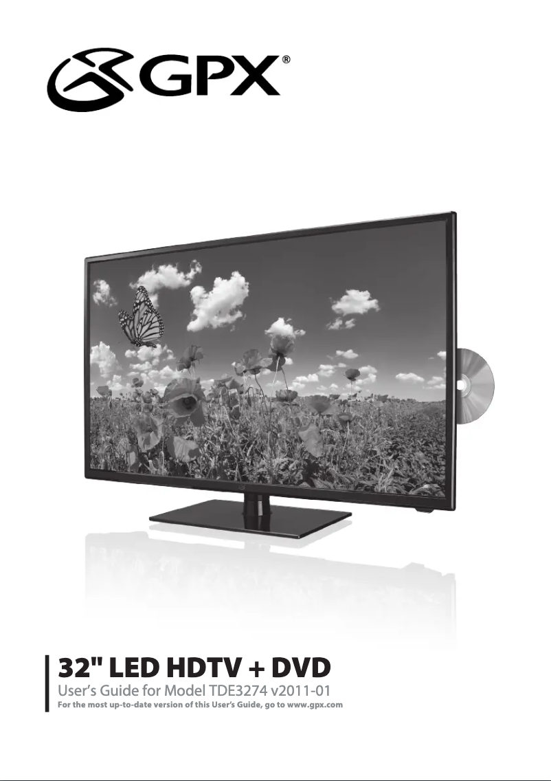 Image de la première page du manuel de l'appareil TDE3274WP