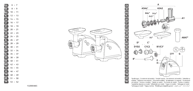 Image de la première page du manuel de l'appareil HV8 NE6868