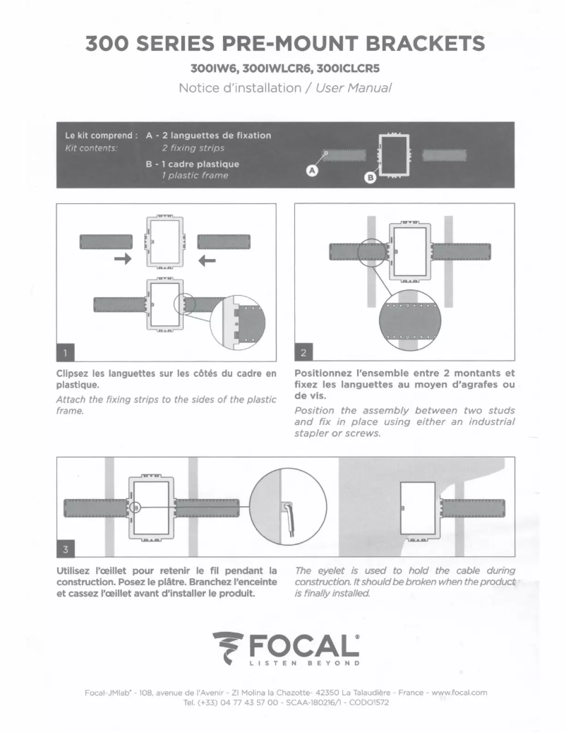 Page 1 de la notice Manuel utilisateur Focal 3001W6