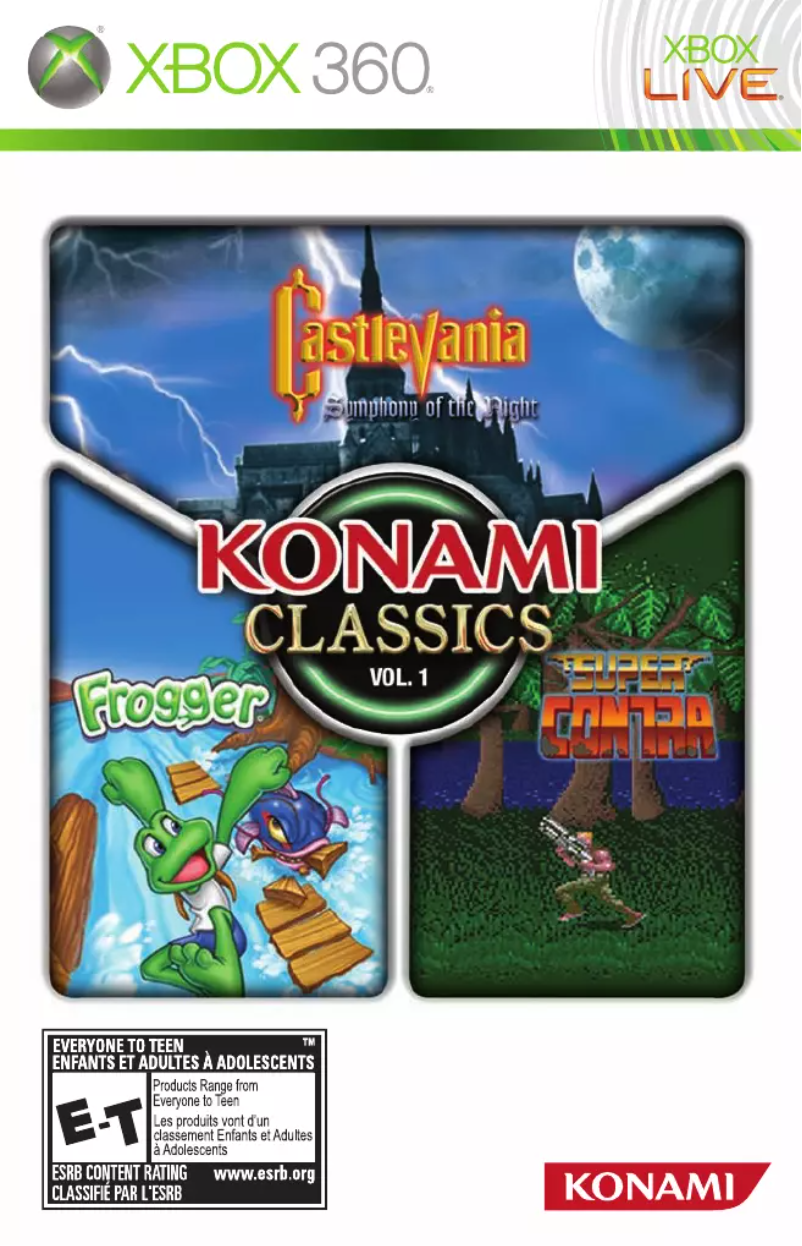 Page n°1 - Manuel utilisateur Konami Classics: Volume 1 (Xbox 360)
