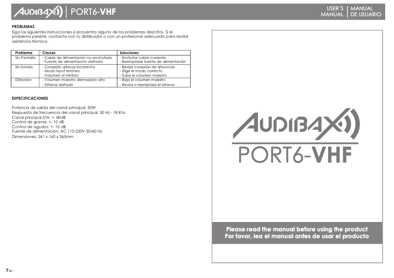 Page n°1 - Manuel utilisateur Audibax Denver 6
