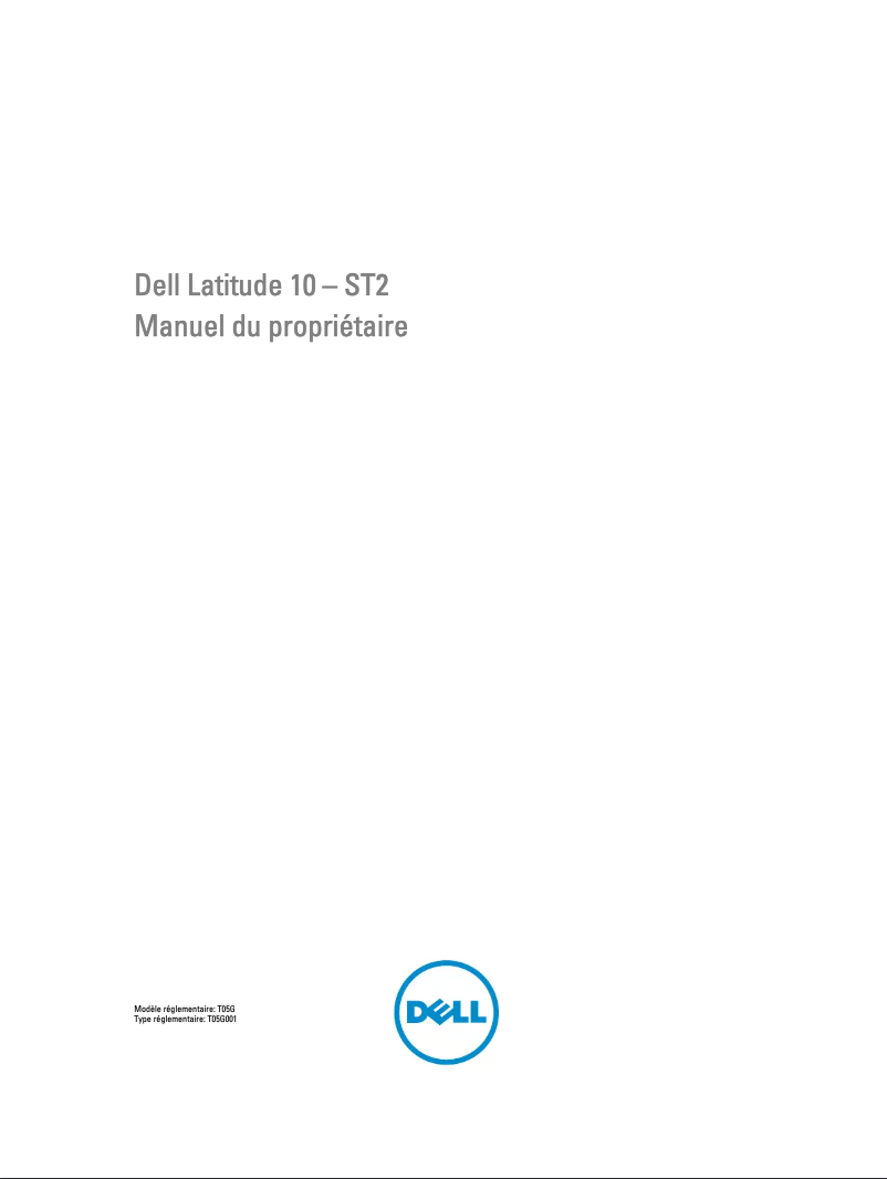 Page 1 de la notice Mode d'emploi Dell Latitude 10